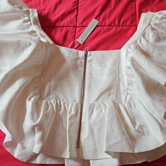eloquii bridal ruffle top- nwt - Picture 4 of 6